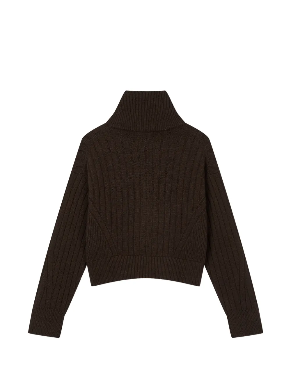 TOMBOY ribbed-knit zip-up cardigan Bruin