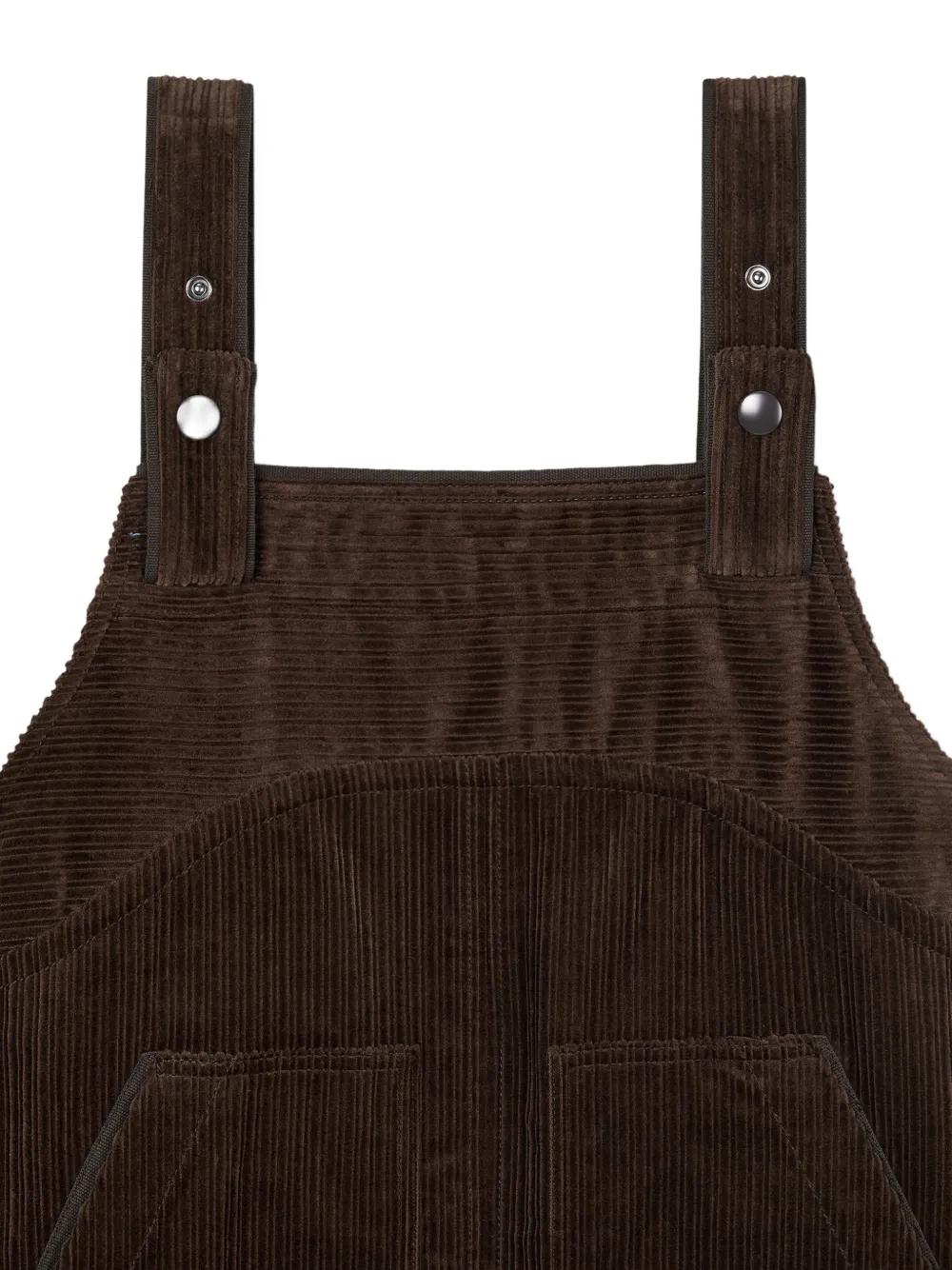 TOMBOY corduroy-texture midi dress Bruin