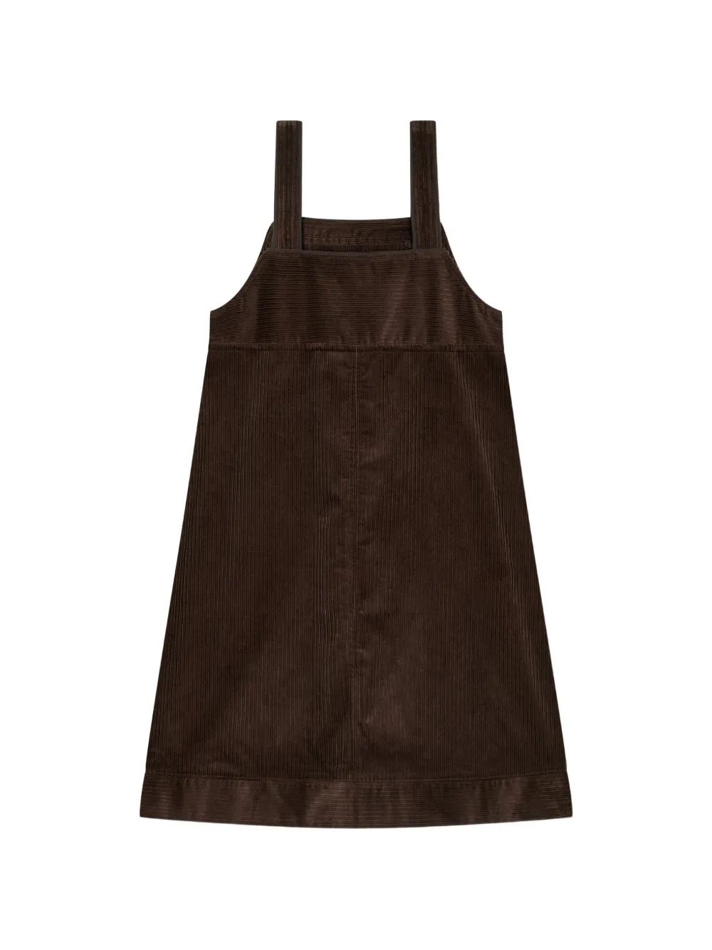 TOMBOY corduroy-texture midi dress - Marrone