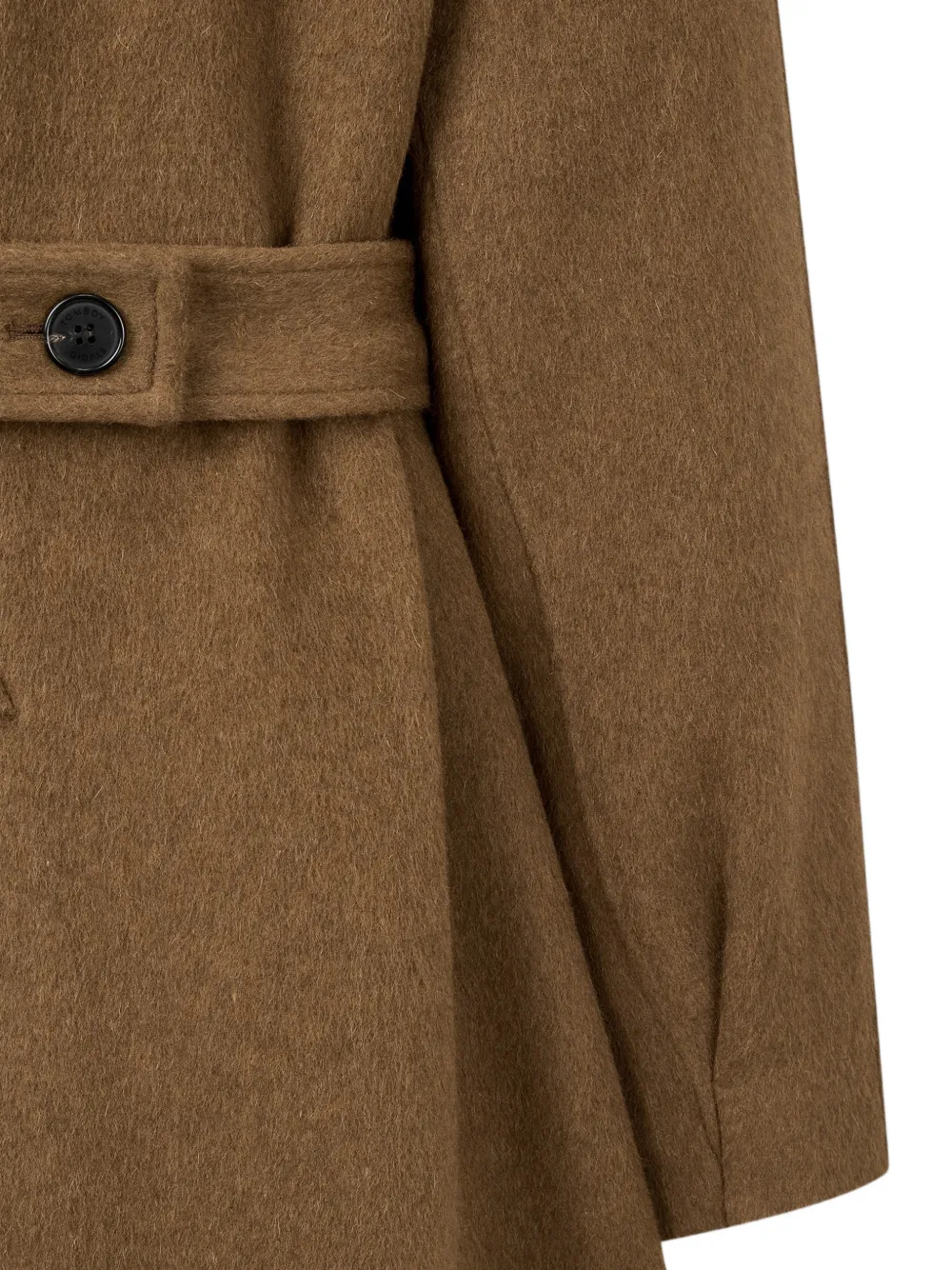 TOMBOY belted high-neck coat Bruin