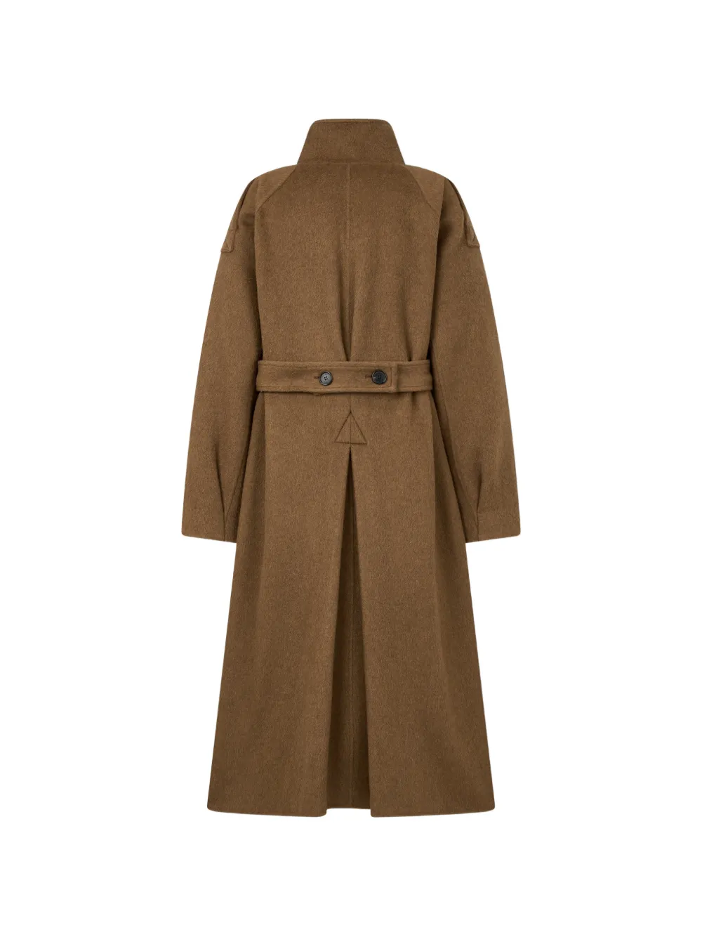 TOMBOY belted high-neck coat Bruin