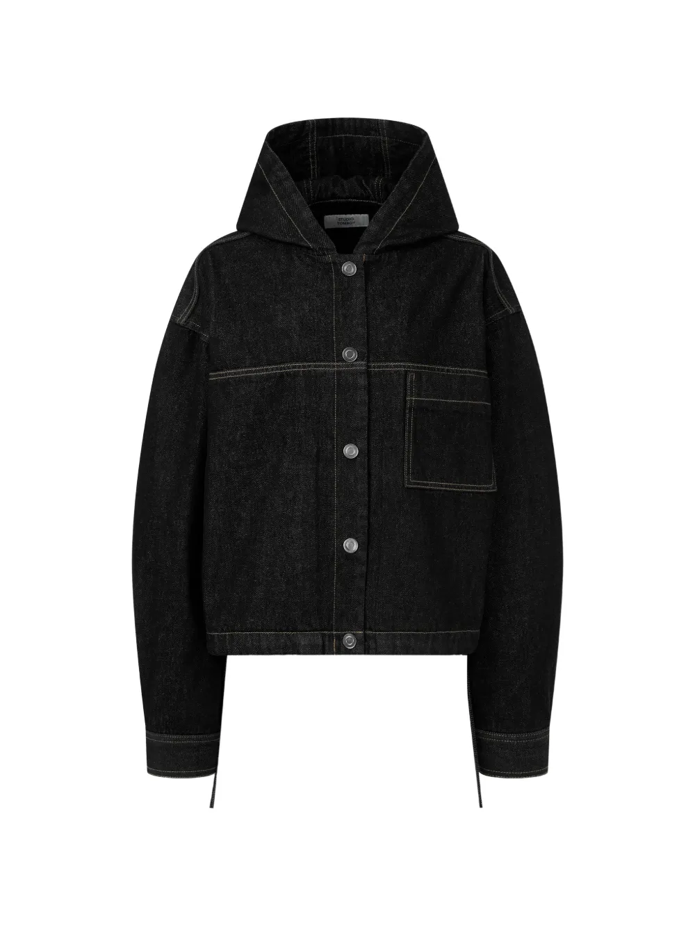 TOMBOY hooded denim jacket - Schwarz