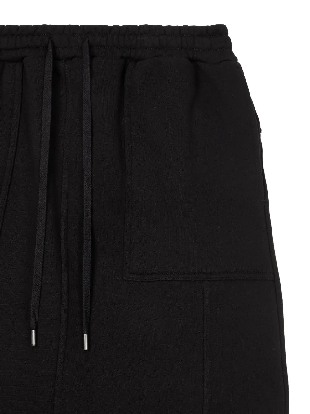 TOMBOY drawstring-waist straight midi skirt Zwart