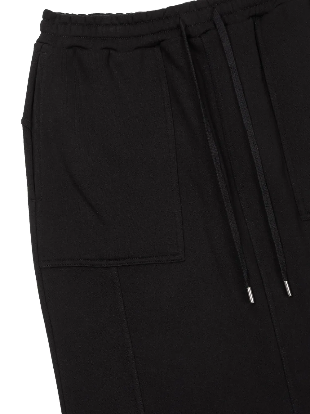 TOMBOY drawstring-waist straight midi skirt Zwart