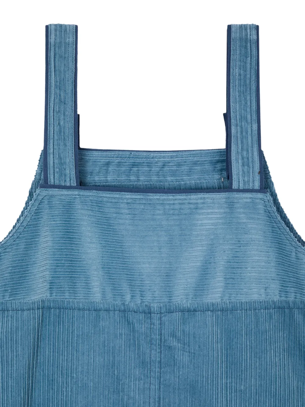 TOMBOY corduroy-texture midi dress Blauw