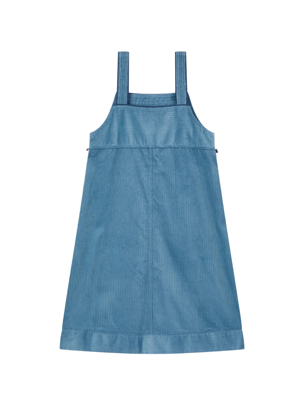 TOMBOY corduroy-texture midi dress Blauw