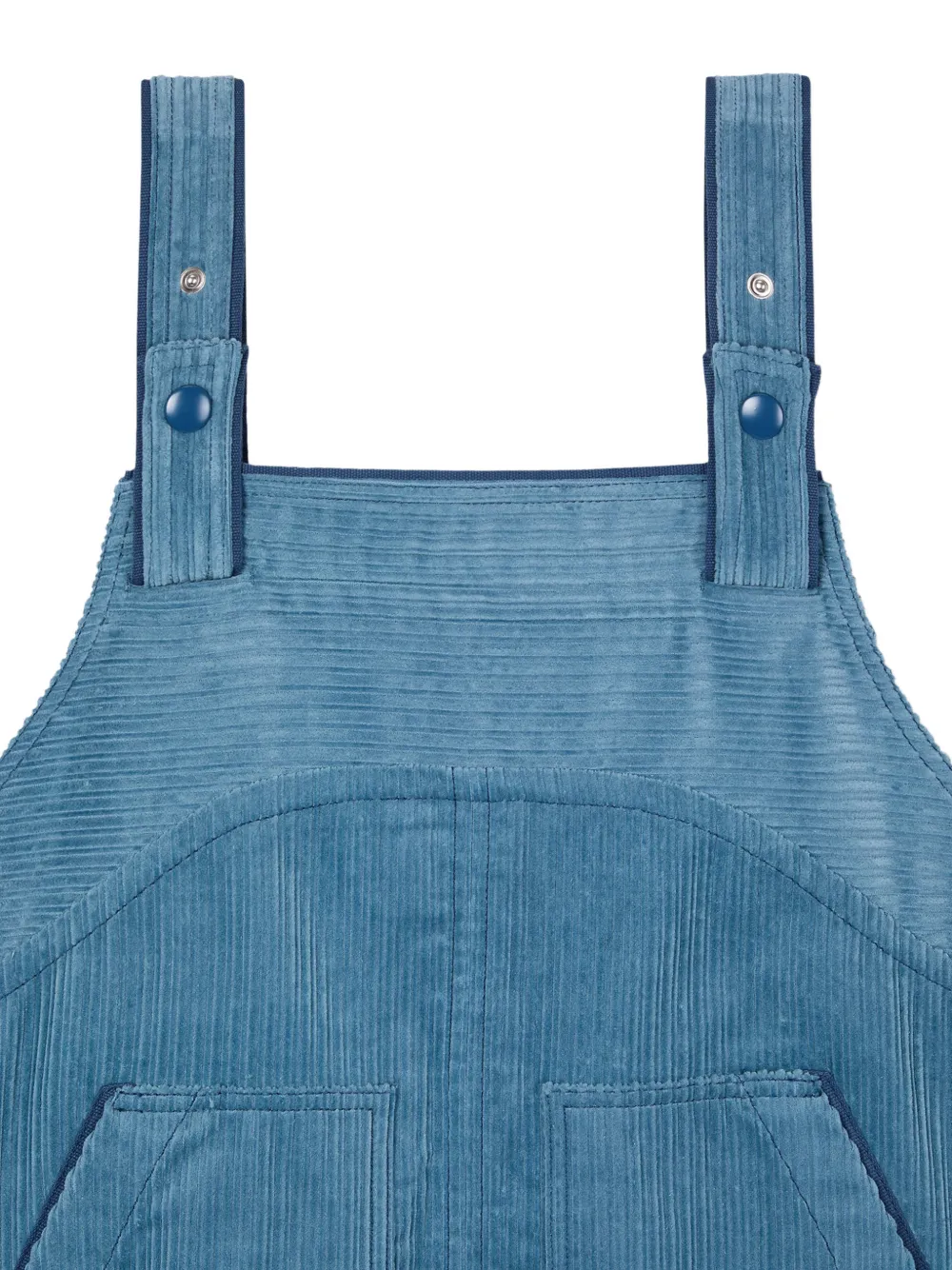 TOMBOY corduroy-texture midi dress Blauw