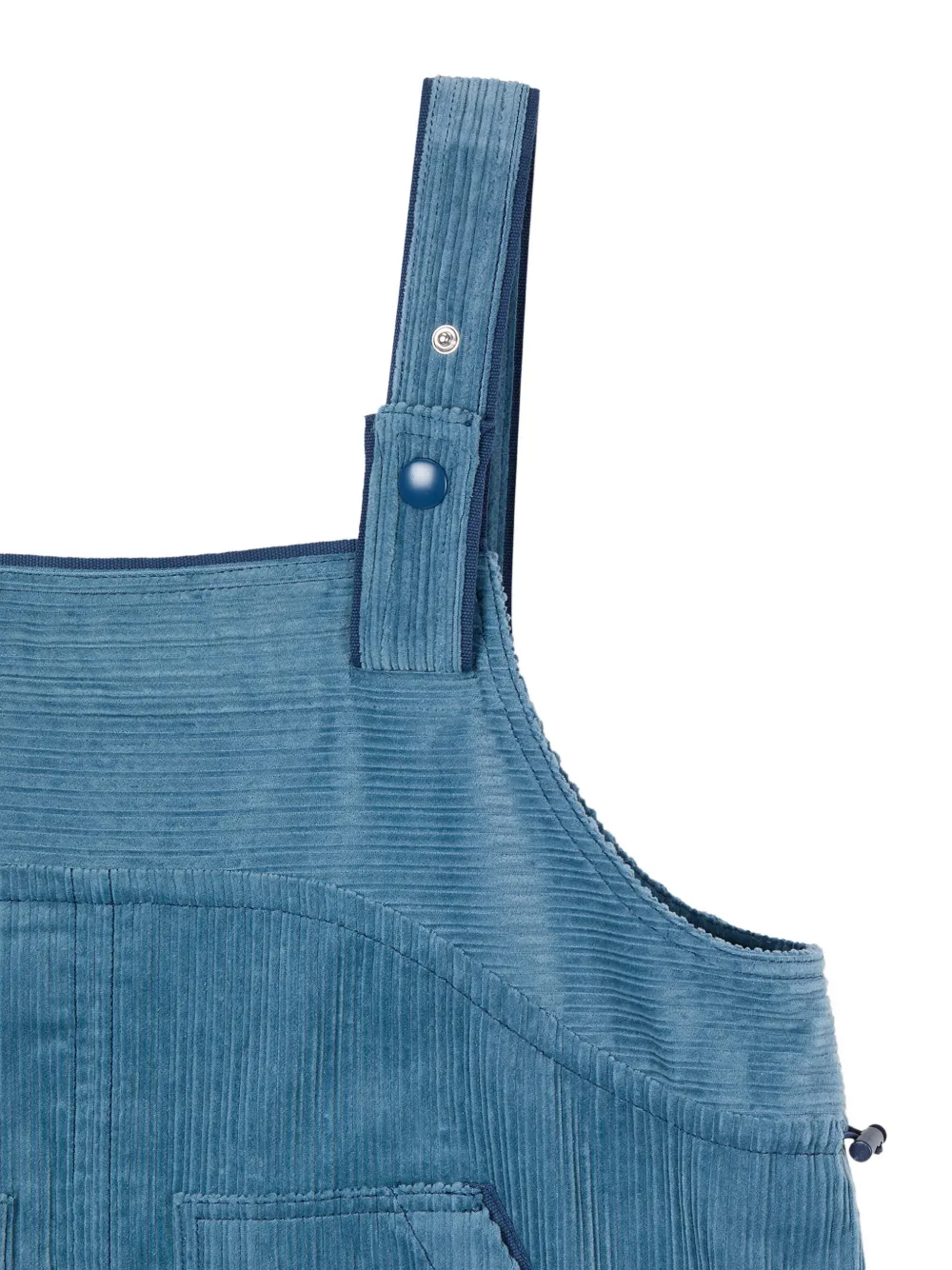 TOMBOY corduroy-texture midi dress Blauw