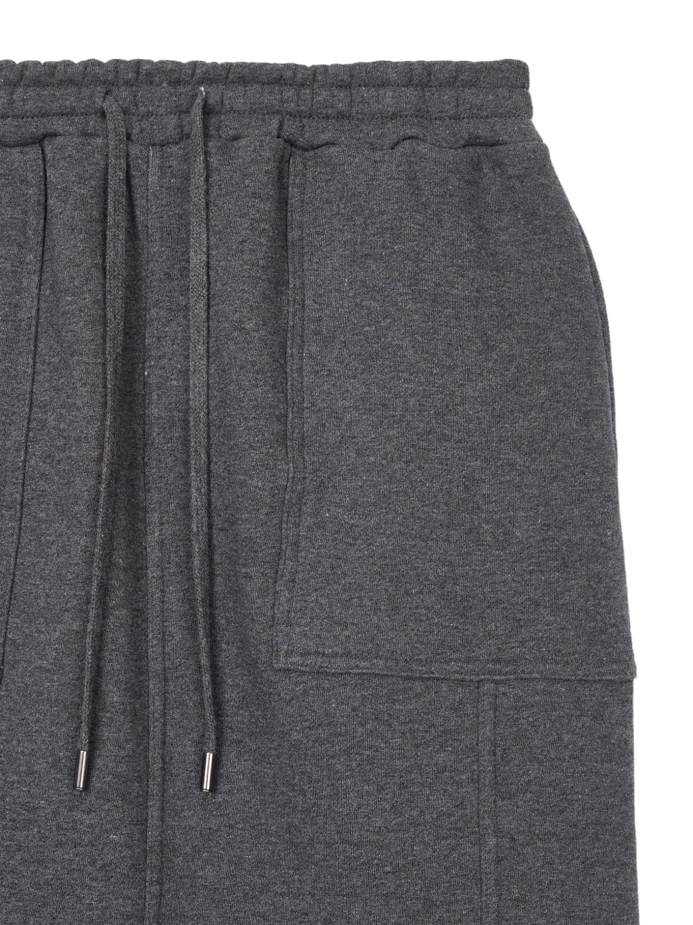 TOMBOY drawstring-waist straight midi skirt Grijs