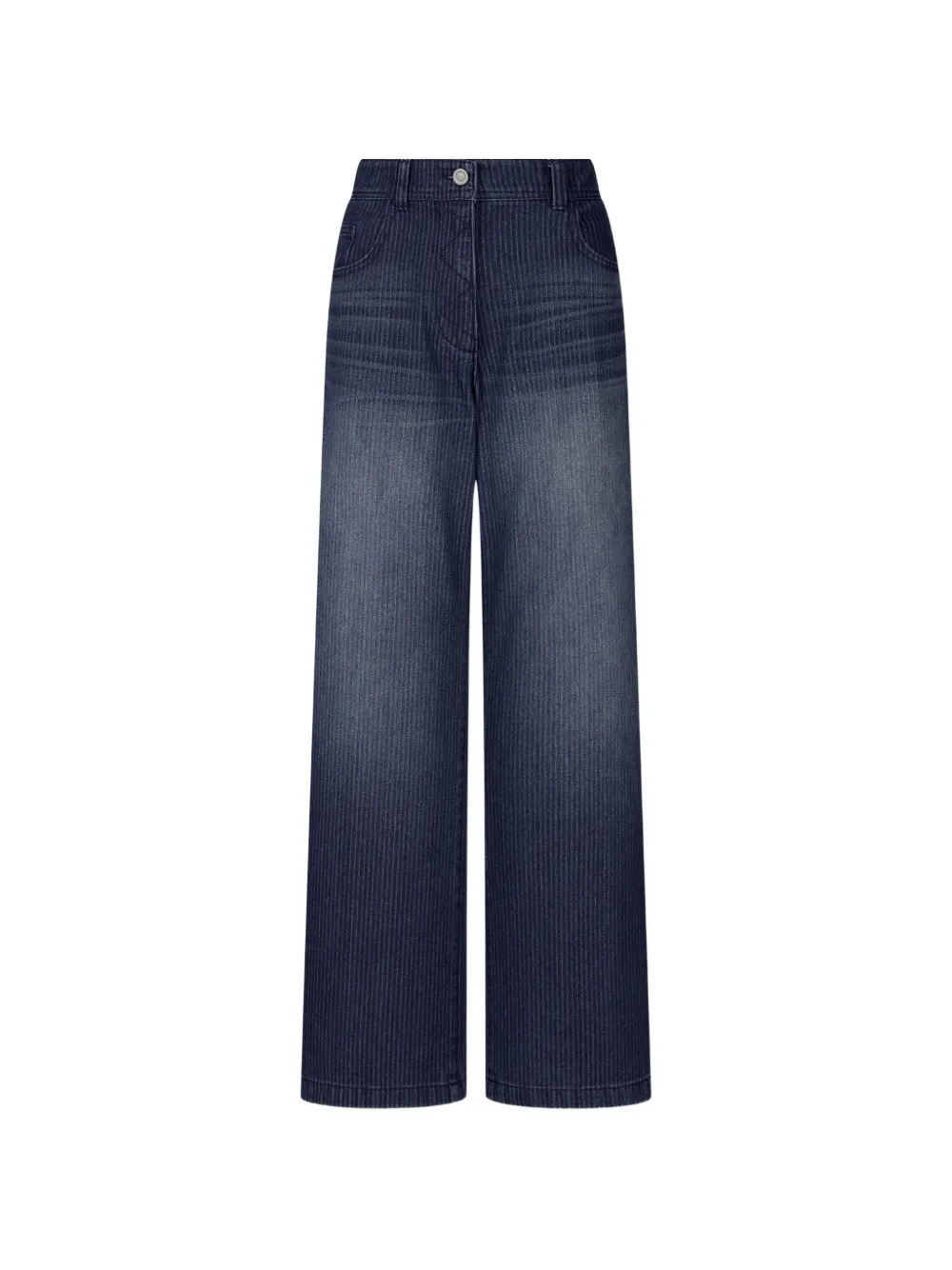 TOMBOY pinstriped faded-effect jeans - Blau