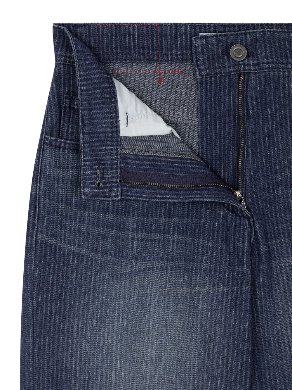 TOMBOY pinstriped faded-effect jeans Blauw