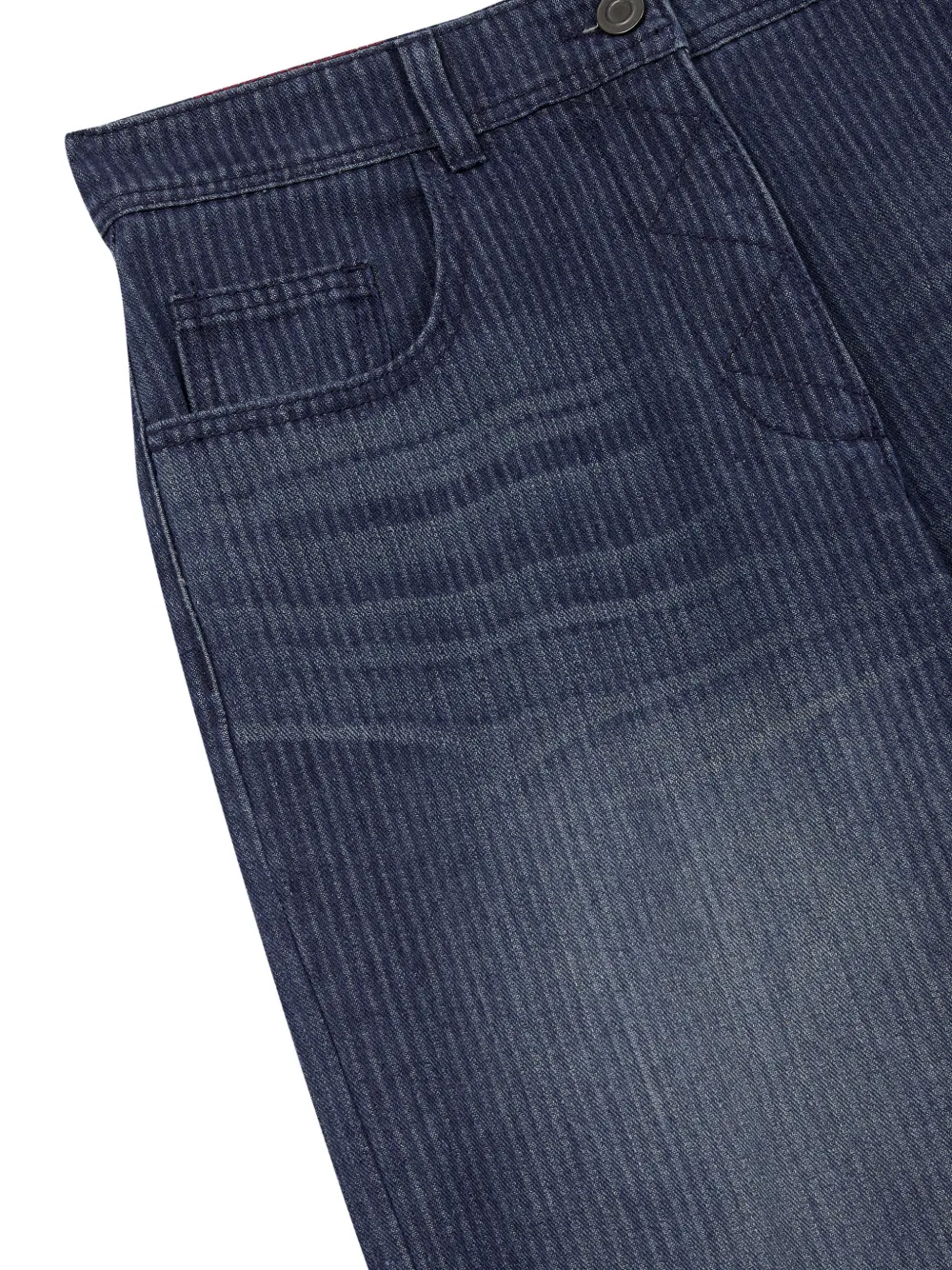 TOMBOY pinstriped faded-effect jeans Blauw