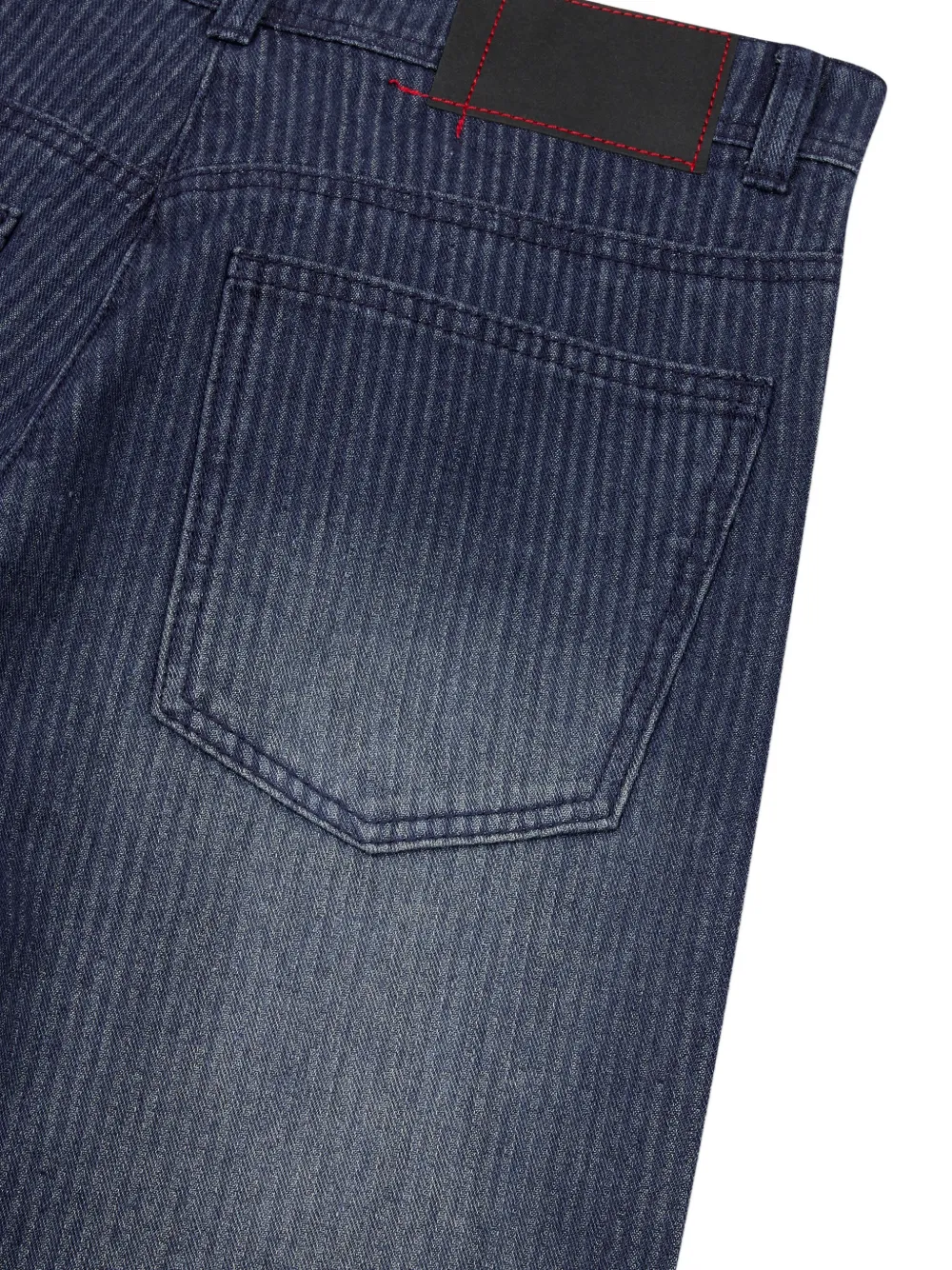 TOMBOY pinstriped faded-effect jeans Blauw