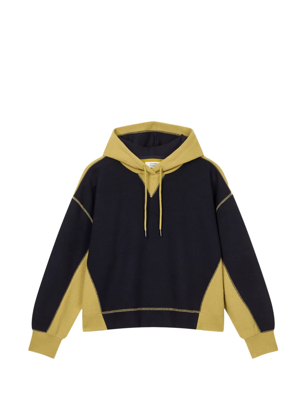 TOMBOY colour-block logo-print hoodie - Blu