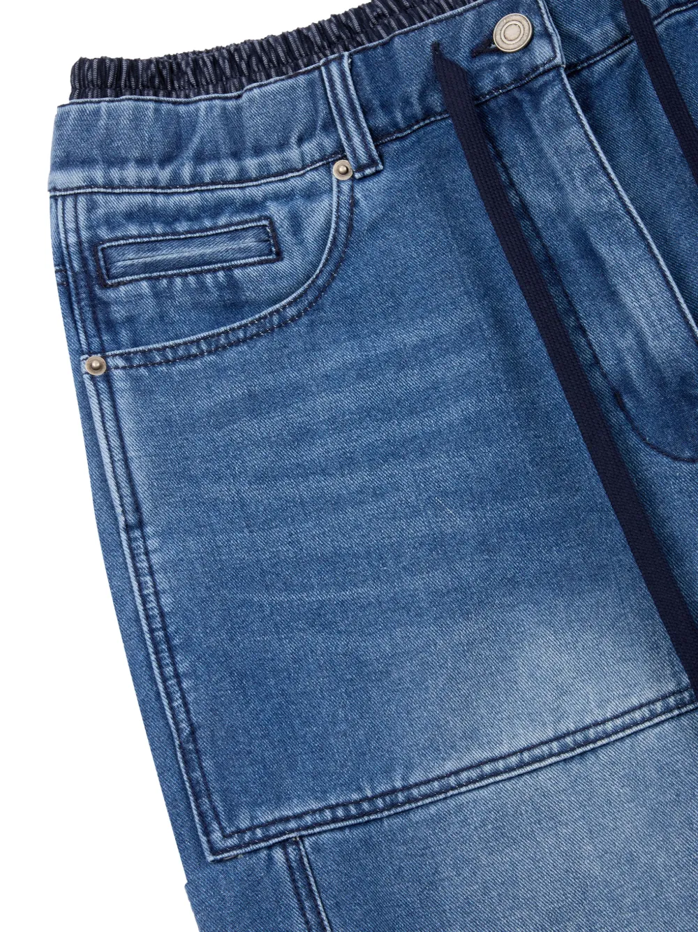 TOMBOY drawstring straight-leg jeans Blauw