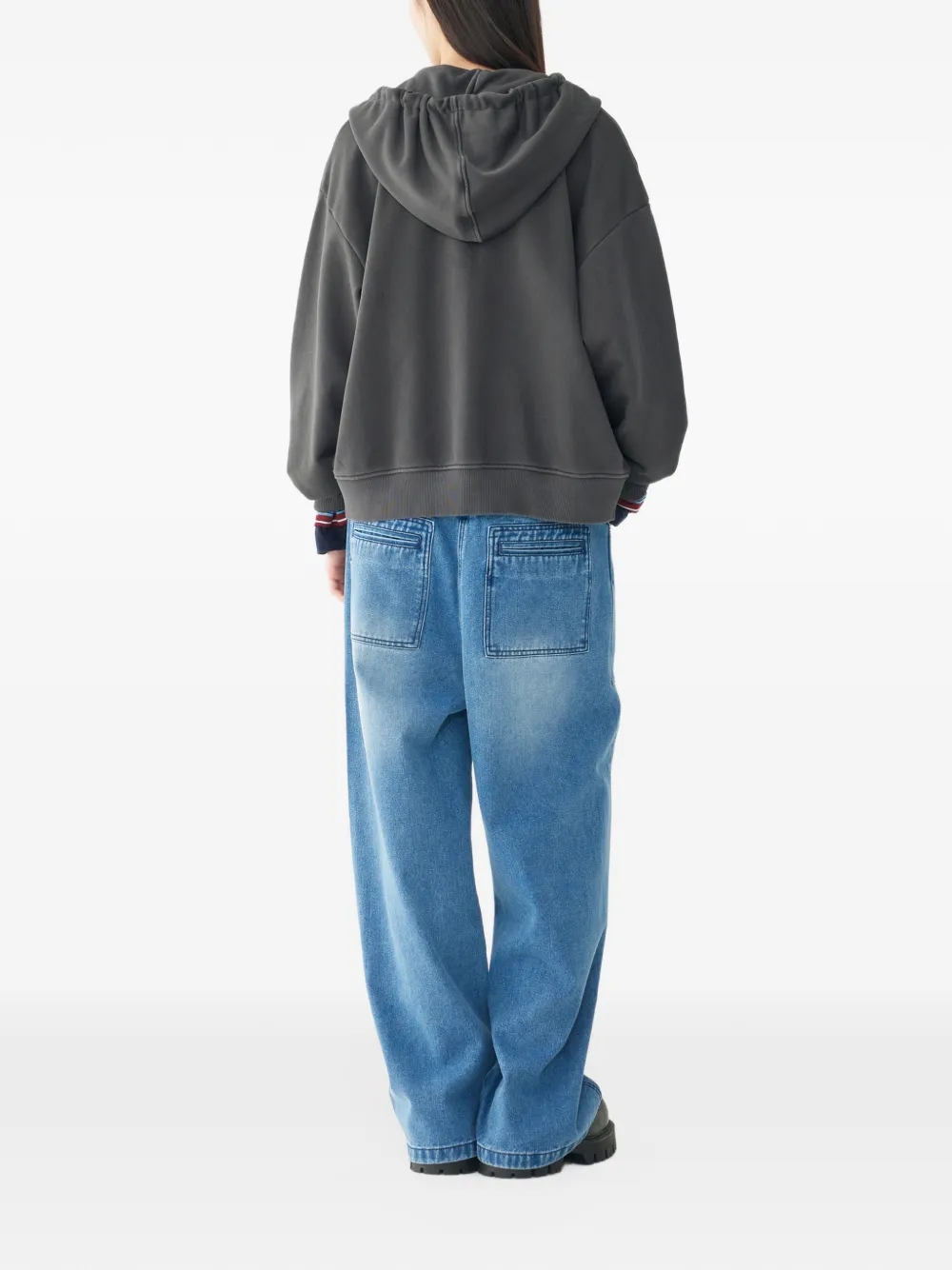 TOMBOY drawstring straight-leg jeans Blauw
