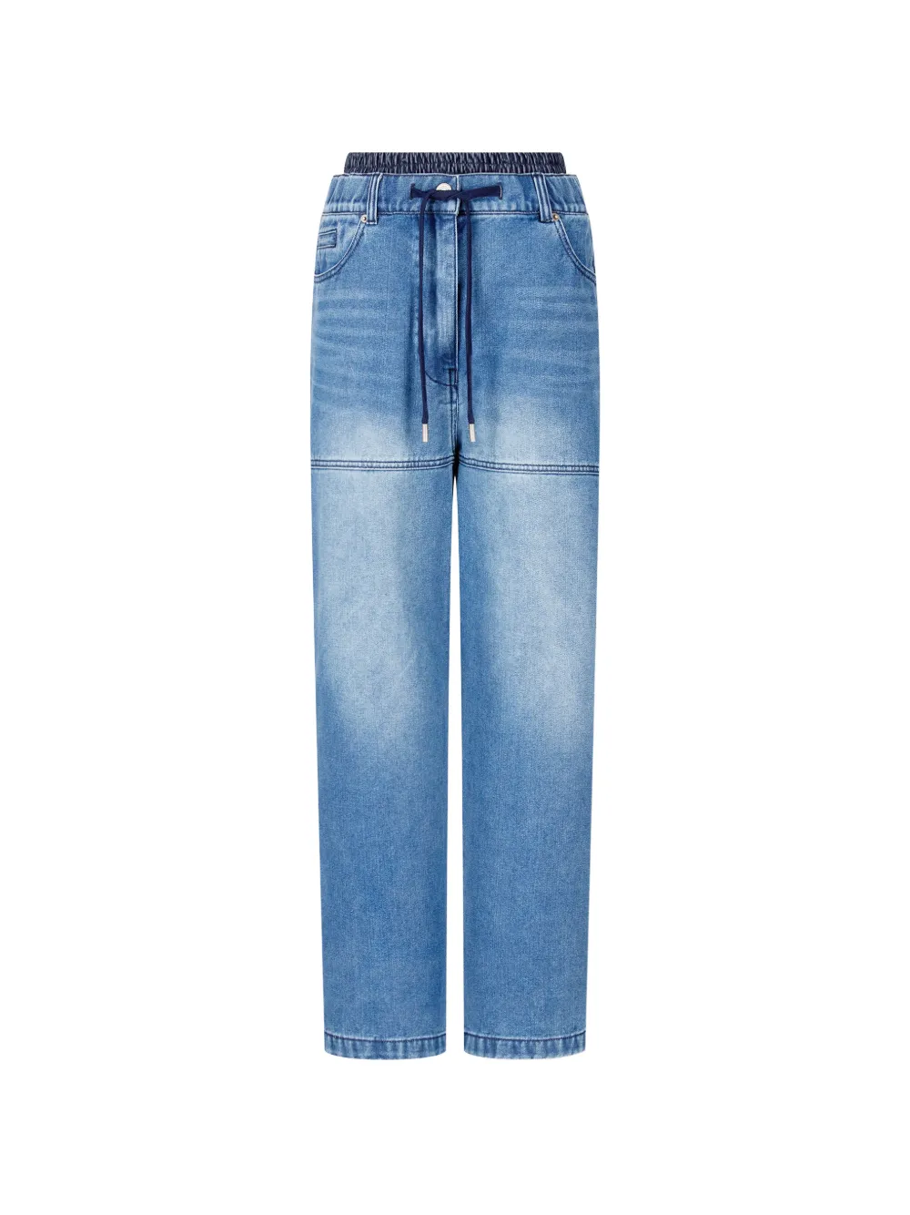 TOMBOY drawstring straight-leg jeans Blauw
