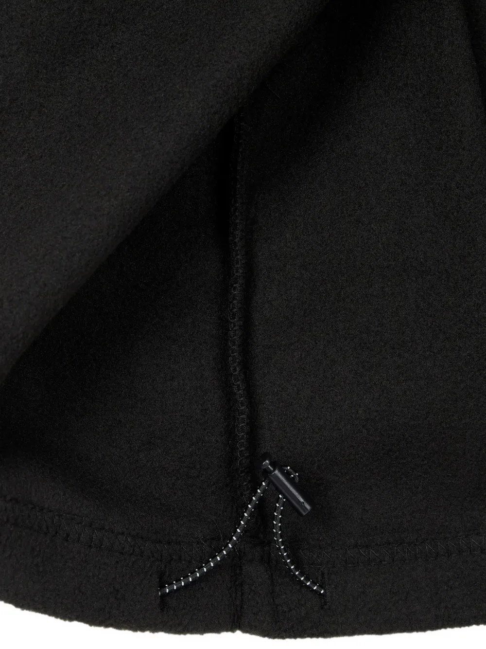 TOMBOY fleece-texture hoodie Zwart