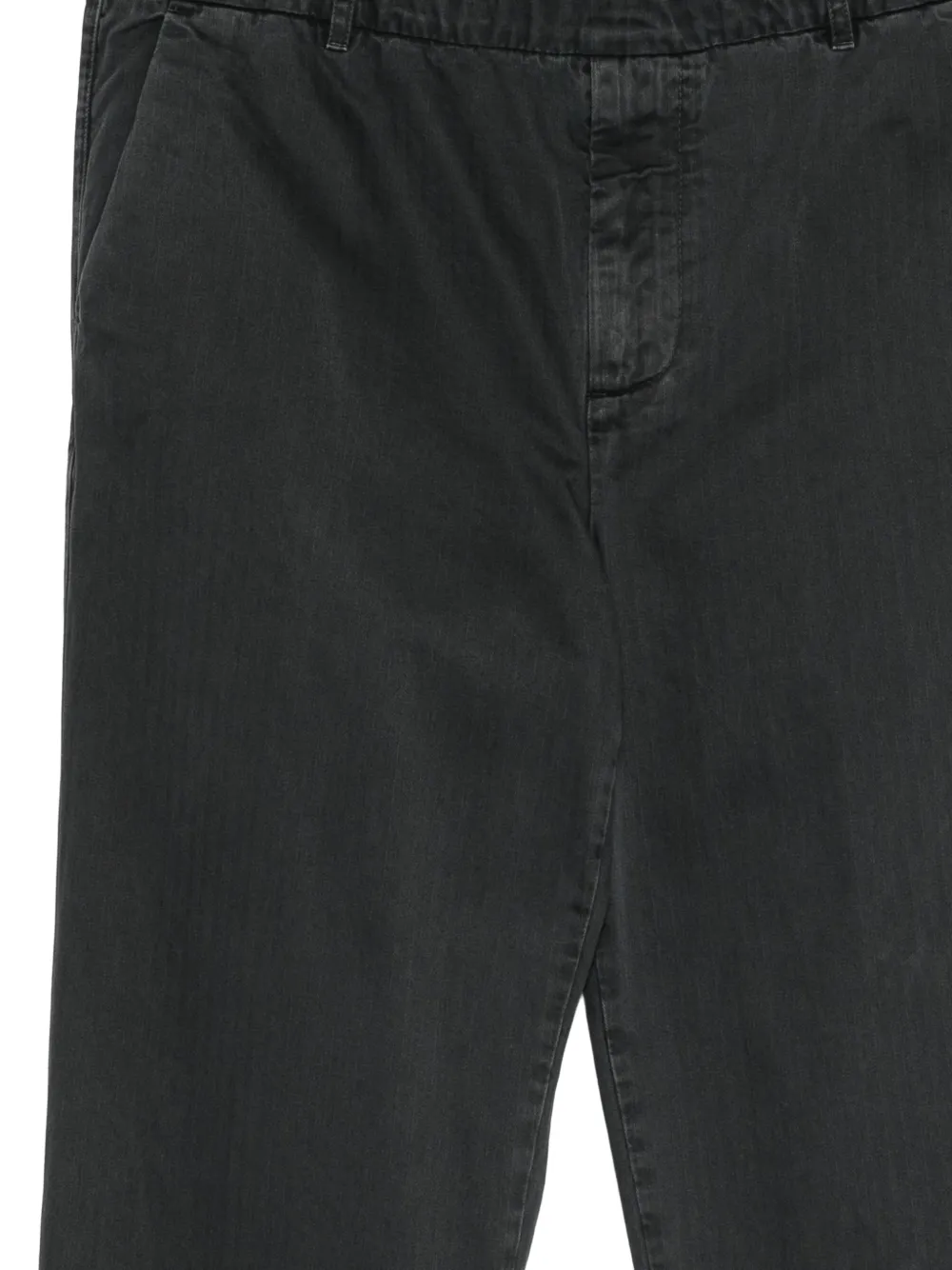 James Perse herringbone twill trousers Zwart