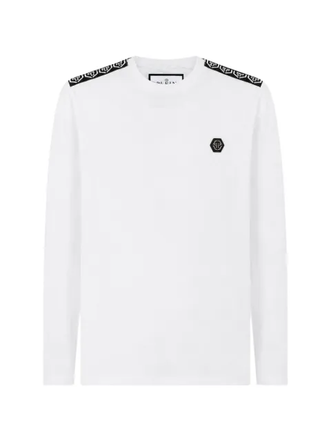Philipp Plein playera manga larga con parche del logo