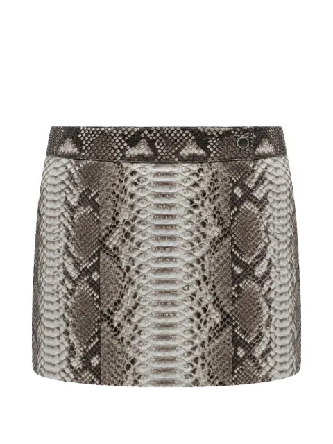 Philipp Plein minifalda Pitone de piel de pitón
