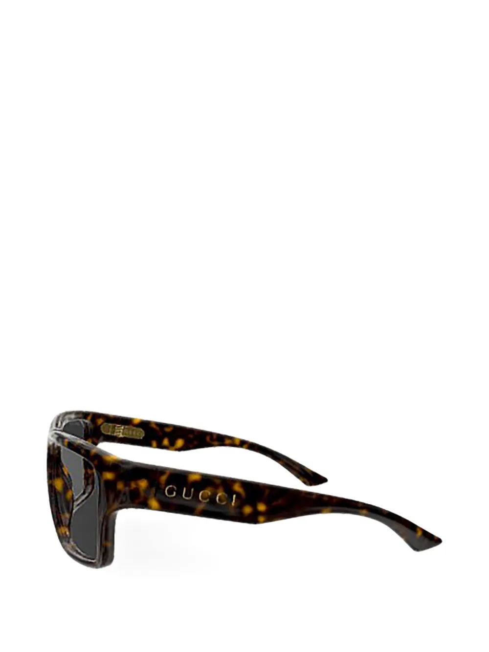 Gucci Eyewear Zonnebril met rechthoekig montuur Bruin