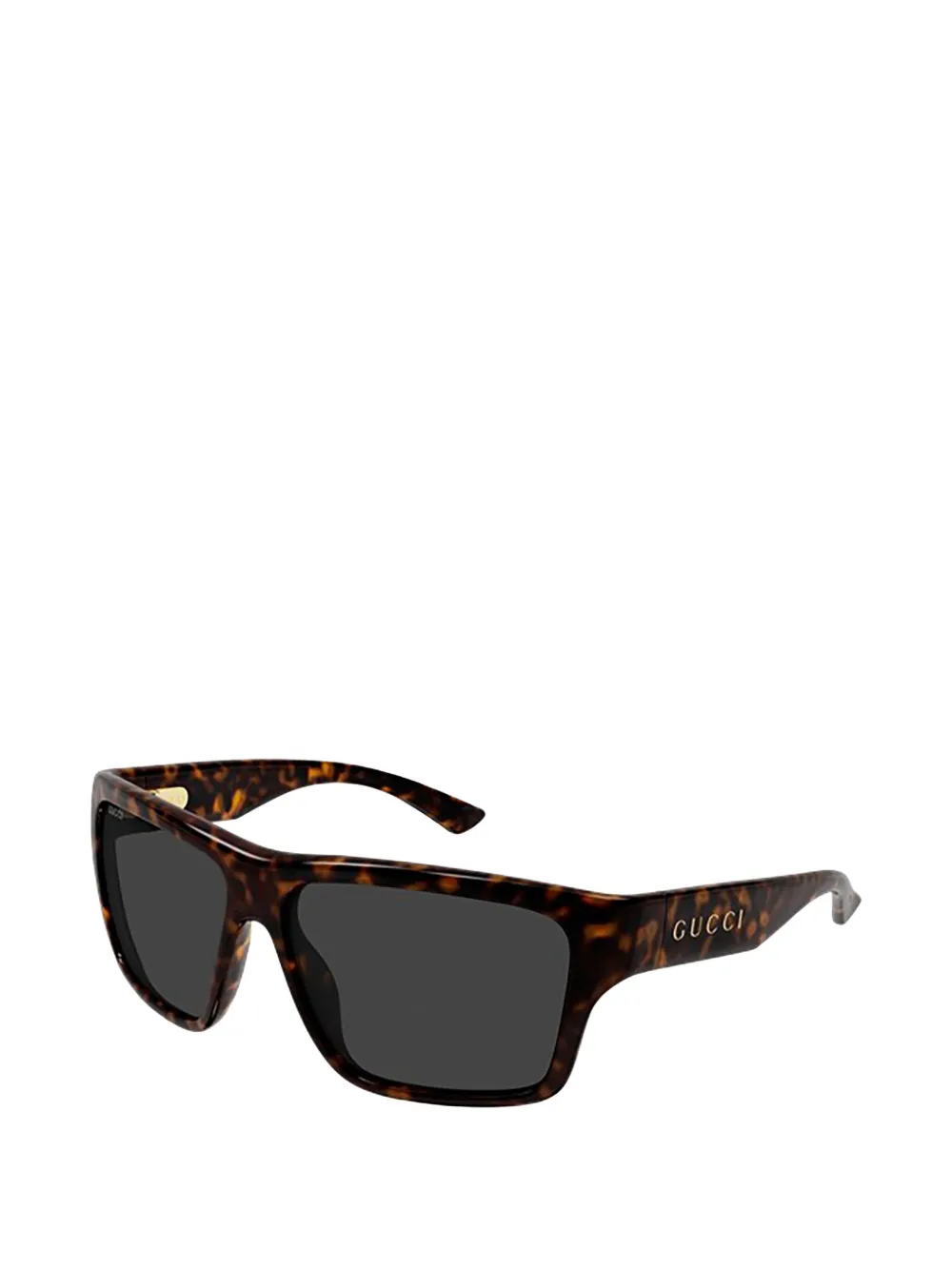 Gucci Eyewear Zonnebril met rechthoekig montuur Bruin