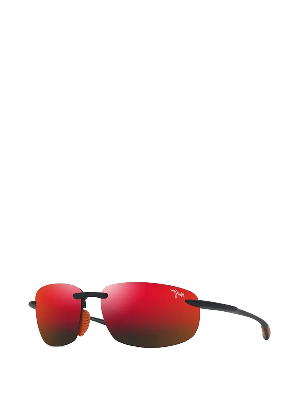 Maui Jim Ho'okipa Ultra zonnebril met rechthoekig montuur Zwart