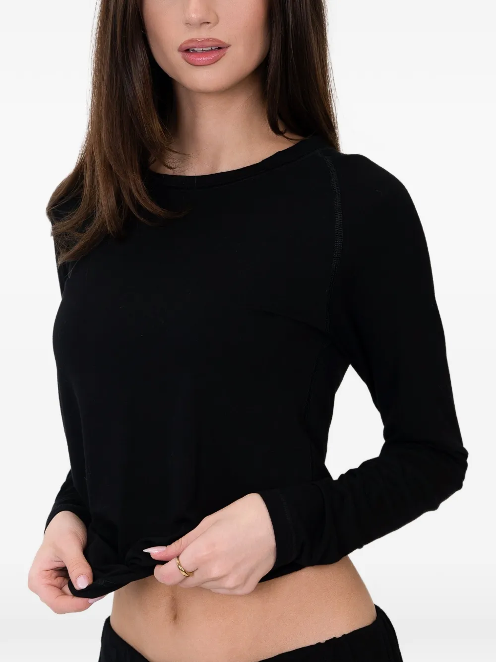 ON OFF Essentials The Everyday T-shirt met lange mouwen Zwart