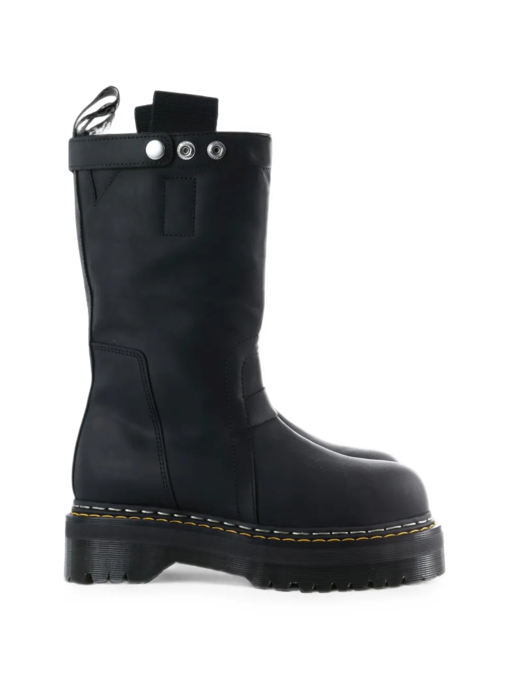 Rick Owens x Dr. Martens bottes mi-mollet Quad Sole à plateforme - Noir Rick Owens x Dr. Martens bottes mi-mollet Quad Sole à plateforme - Noir