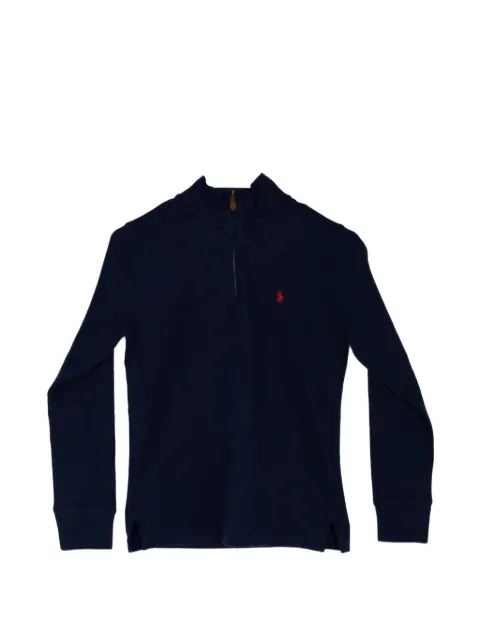 POLO RALPH LAUREN KIDS pull à logo brodé et col zippé