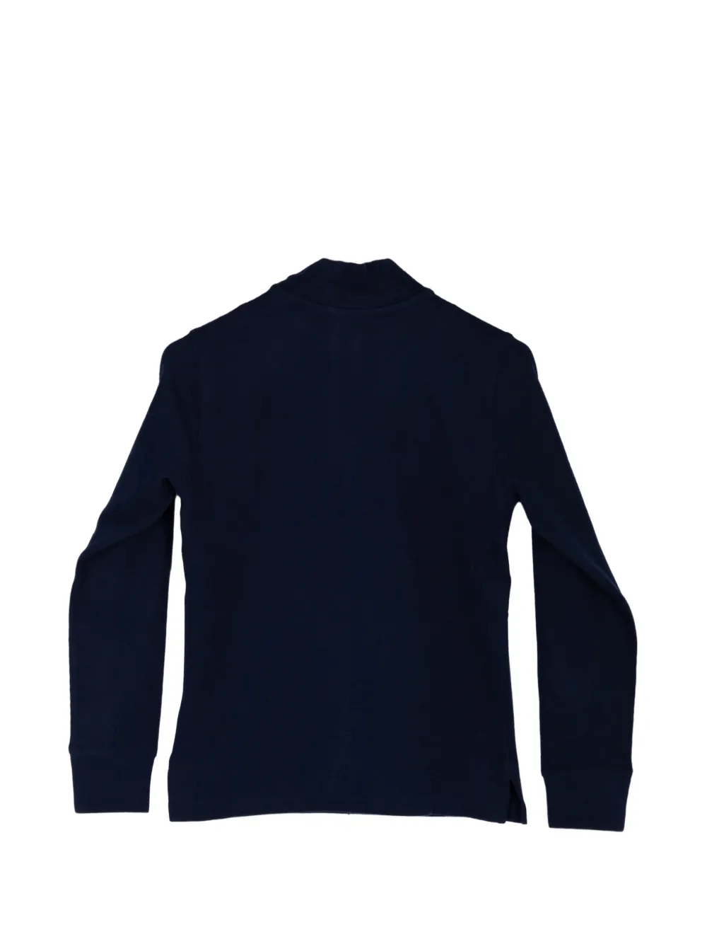 POLO RALPH LAUREN KIDS logo-embroidered quarter-zip sweater Blauw