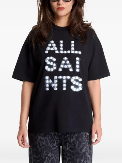AllSaints 로고 프린트 코튼 티셔츠