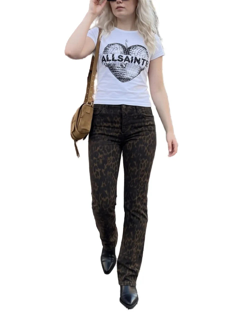 AllSaints T-shirt met grafische print Wit