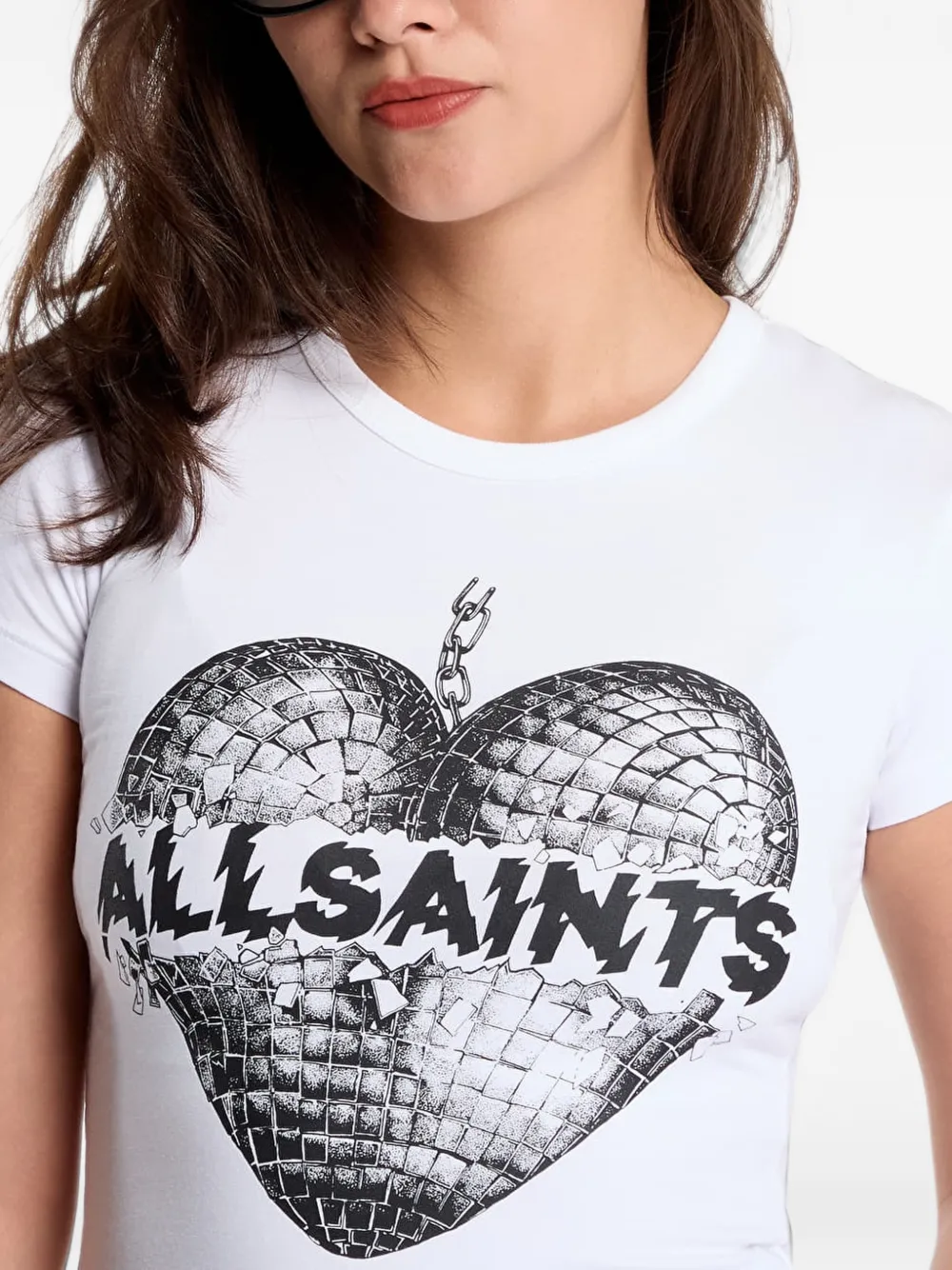 AllSaints T-shirt met grafische print Wit
