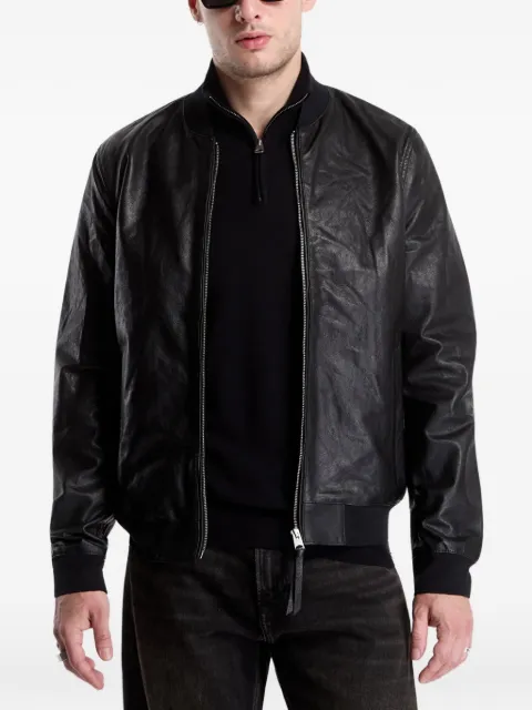 AllSaints Morten goat skin bomber jacket