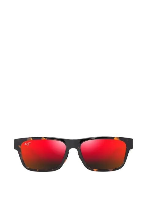 Maui Jim Keola tortoiseshell-effect rectangle-frame sunglasses