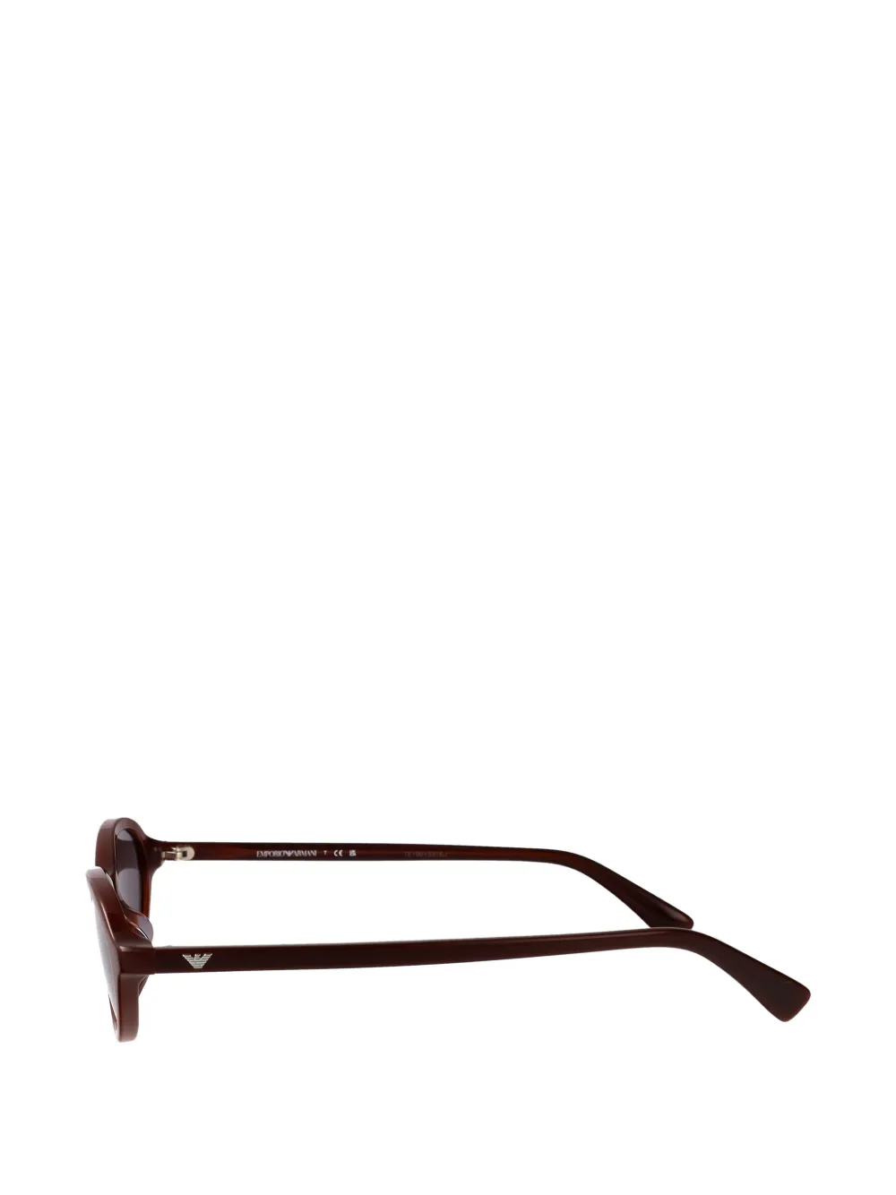 Emporio Armani Zonnebril met ovalen montuur Bruin