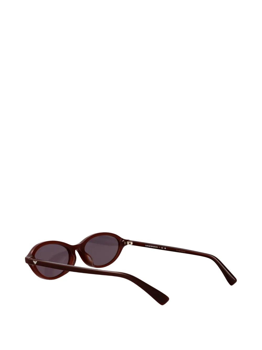 Emporio Armani Zonnebril met ovalen montuur Bruin