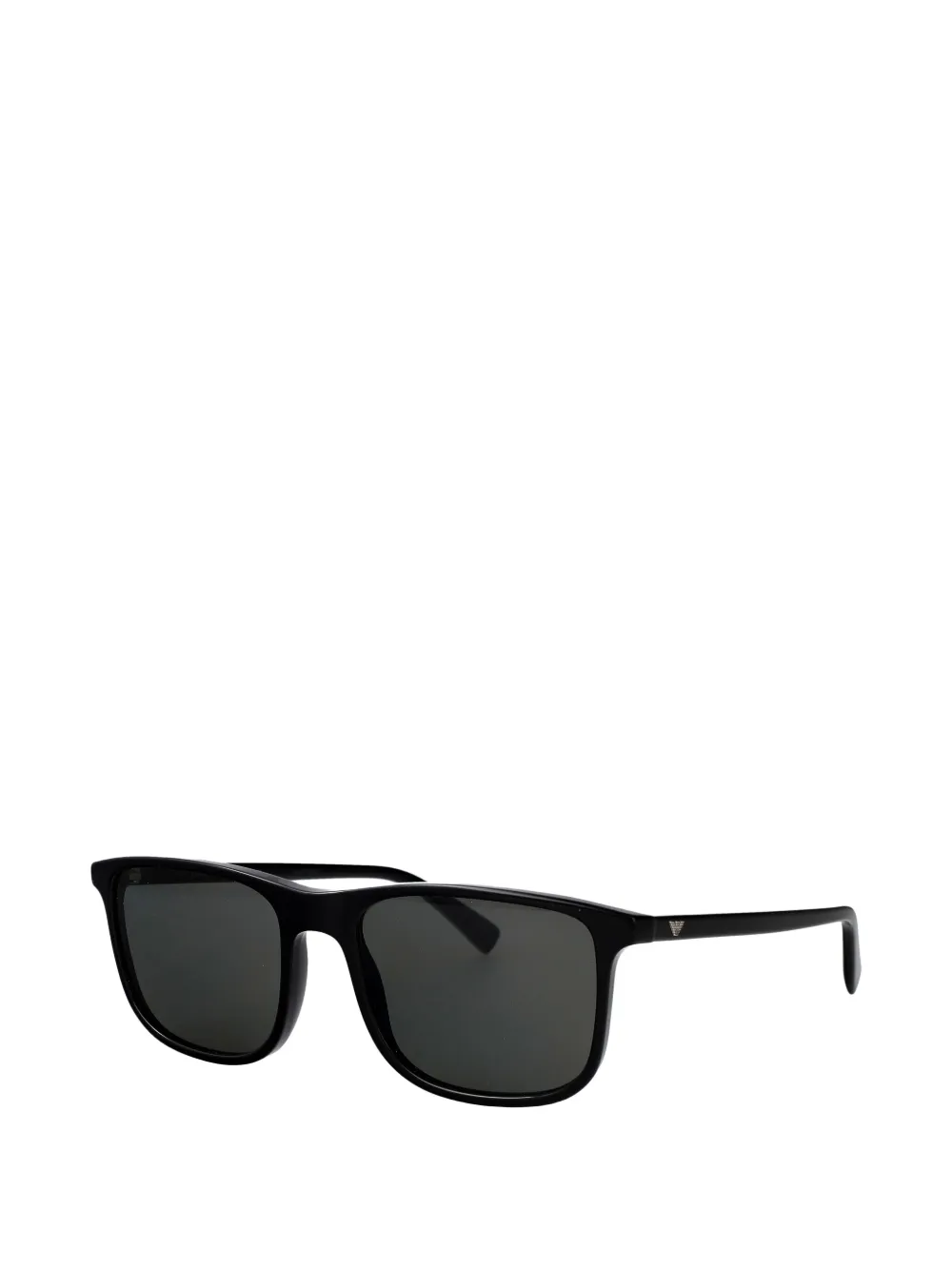 Emporio Armani Zonnebril met rechthoekig montuur Zwart