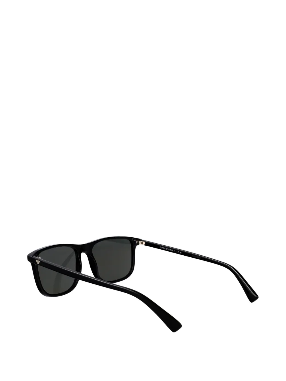 Emporio Armani Zonnebril met rechthoekig montuur Zwart