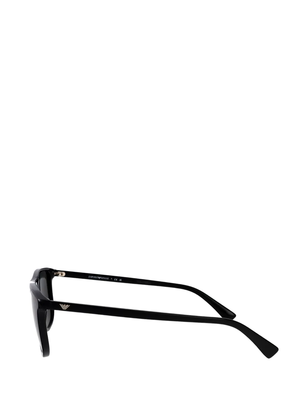 Emporio Armani Zonnebril met rechthoekig montuur Zwart