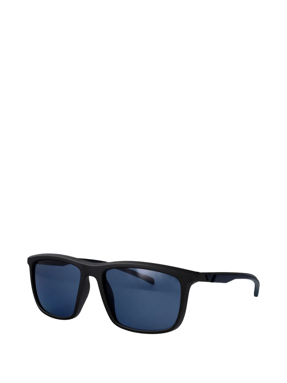 Emporio Armani Zonnebril met rechthoekig montuur Zwart