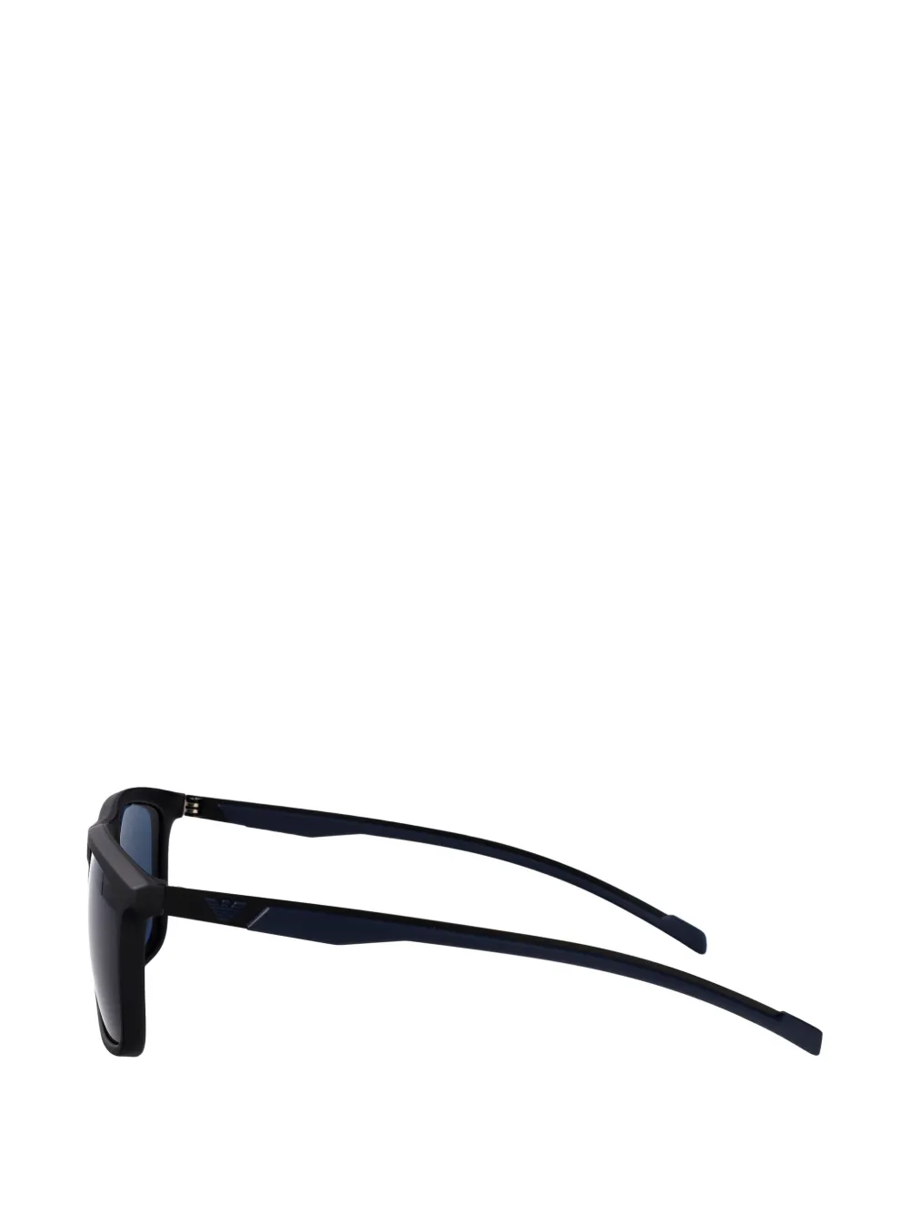 Emporio Armani Zonnebril met rechthoekig montuur Zwart