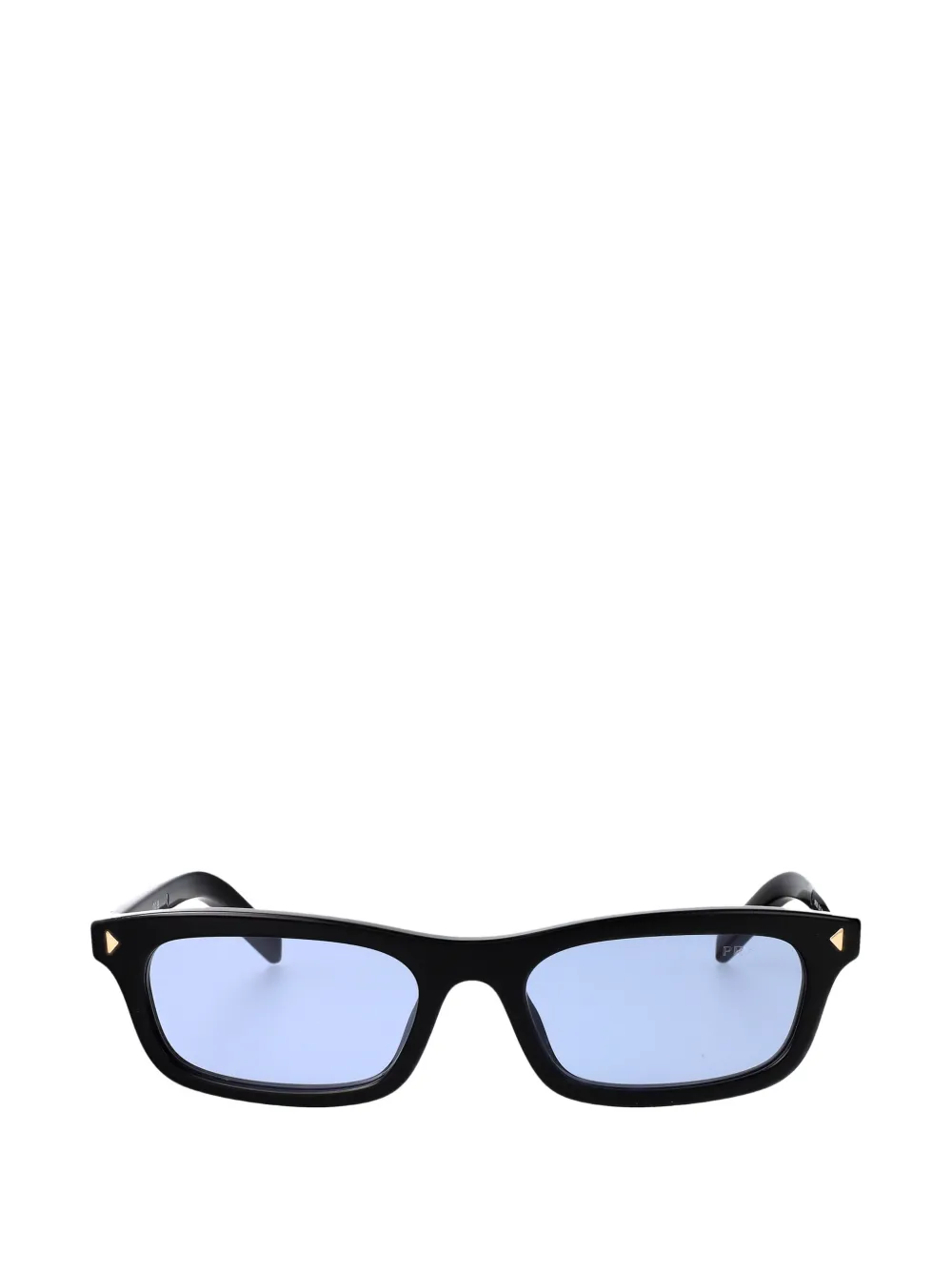Prada Eyewear Zonnebril met iconisch metalen plakkaat Zwart