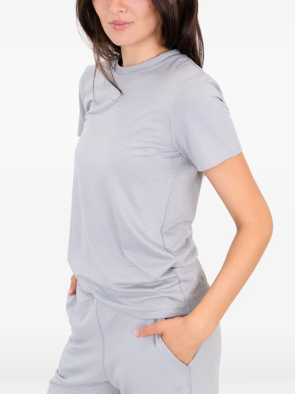 ON OFF Essentials The Everyday logo-print T-shirt Grijs
