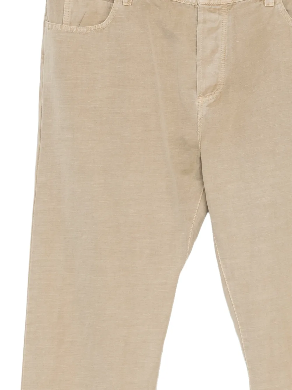 James Perse cotton-linen twill trousers Beige