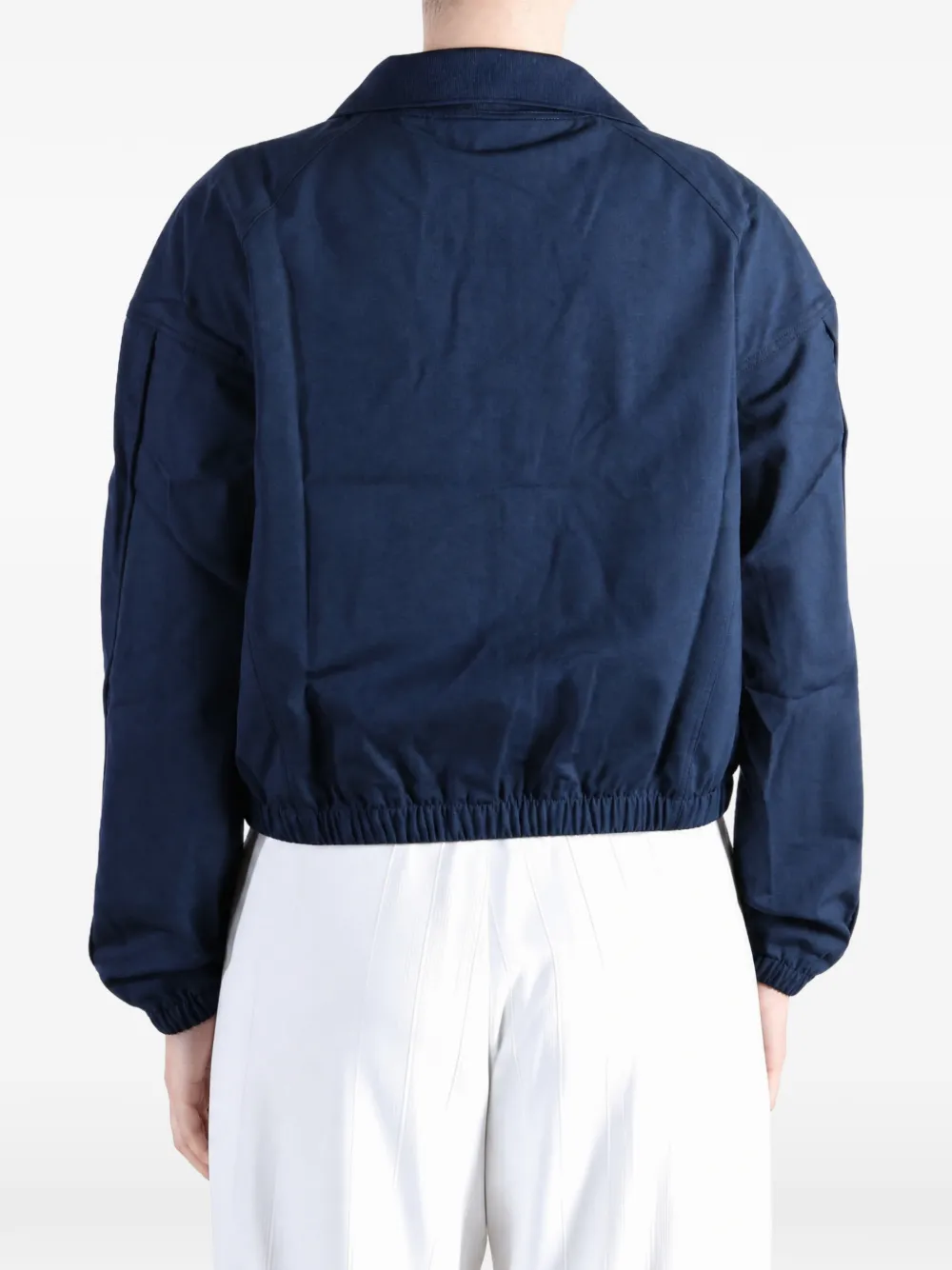 PUMA Jack met geborduurd logo en elastische afwerking Blauw
