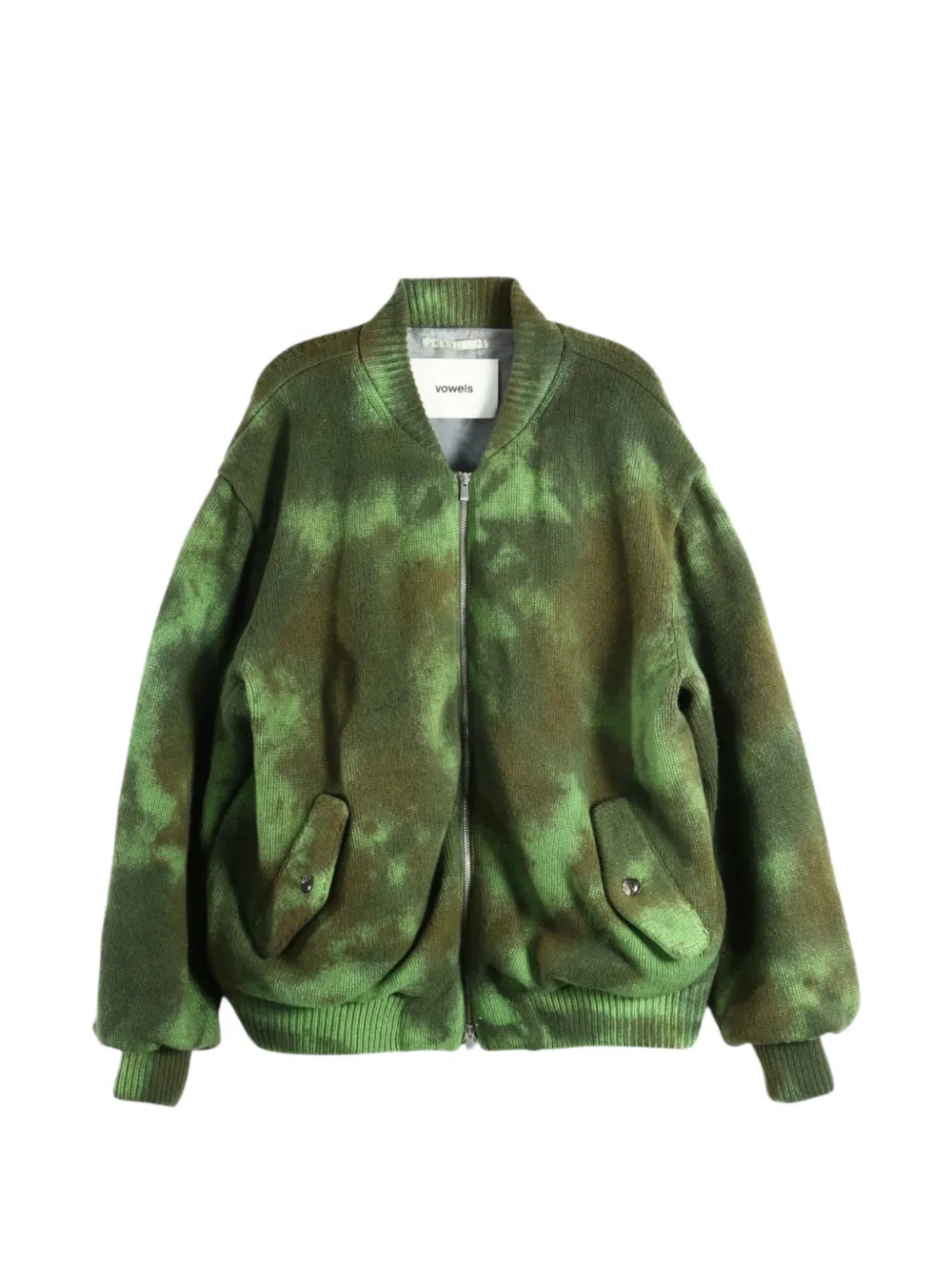 Vowels tie-dye knitted jacket