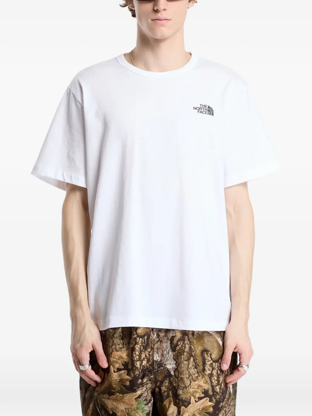 The North Face T-shirt met print Wit